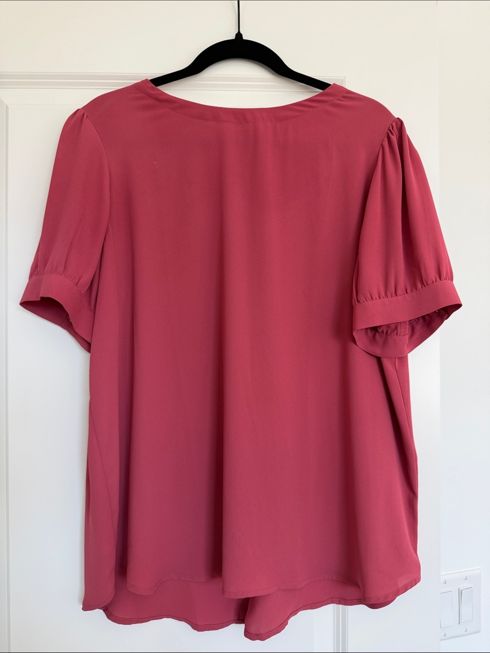 LOFT Short Sleeve Blouse in Rose